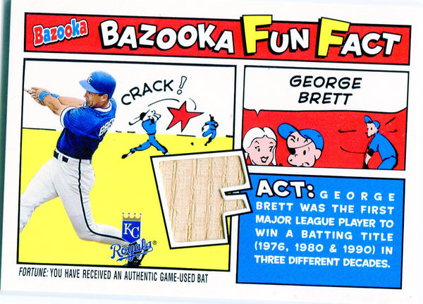 George Brett 2005 Topps Bazooka Game Used Bat Card