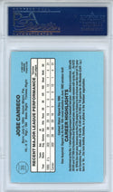 Jose Canseco Autographed 1986 Donruss Rookie Card #39 (PSA)