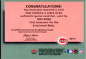 Tony Perez 2002 Fleer Game Used Bat Card