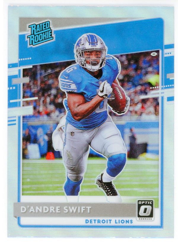 D'Andre Swift 2020 Panini Donruss Optic Rated Rookie Silver Prizm Card #159