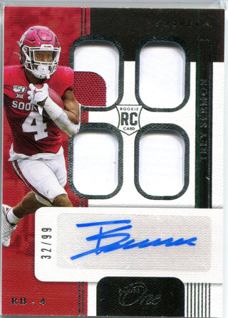 Trey Sermon 2021 Panini One Quad Relic/Autographed Card #32/99