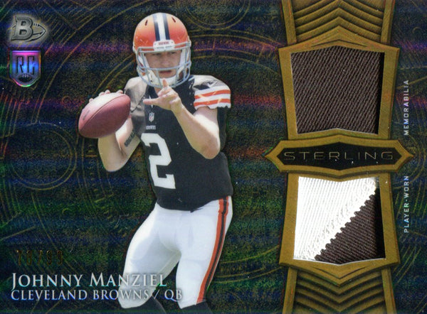 Johnny Manziel 2014 Bowman Sterling Rookie Jersey Card