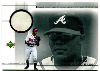 Andruw Jones Game-Used Base Memorabilia Card Upper Deck 2001