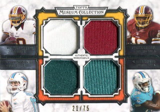 Robert Griffin III, Ryan Tannehill, Alfred Morris & Lamar Miller 2013 Topps Museum Collection Jersey Card