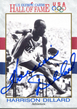Harrison Dillard Autographed 1991 Impel Olympic HOF Card