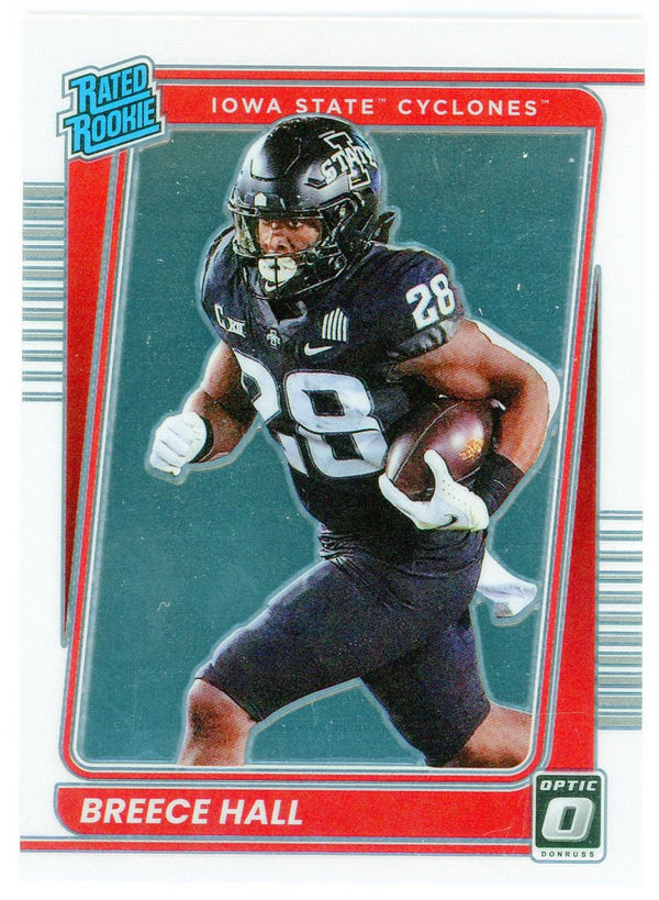 Breece Hall 2022 Panini Chronicles Donruss Optic Draft Picks Rookie Card #19