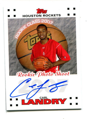 Carl Landry 2007 Topps Autographed Card #RPACL
