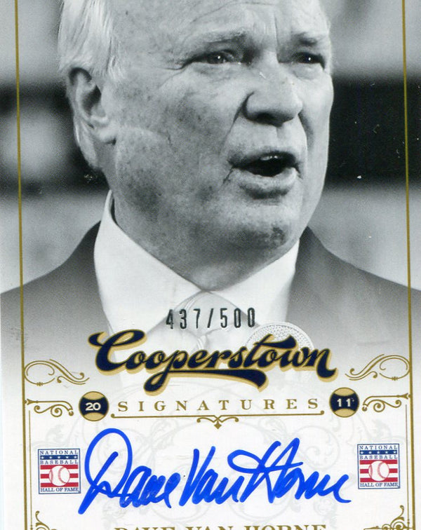 Dave Van Horne Autographed Panini Card #437/500