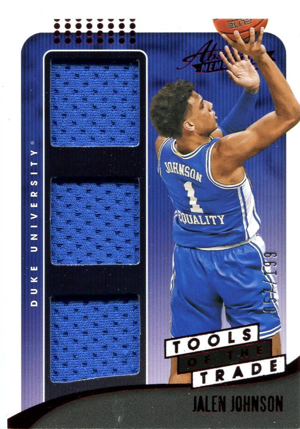 Jalen Johnson Panini Absolute Tools of the Trade Jersey Card 057/199