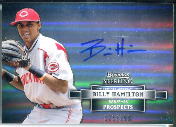 Billy Hamilton Autographed Bowman Sterling Card /199