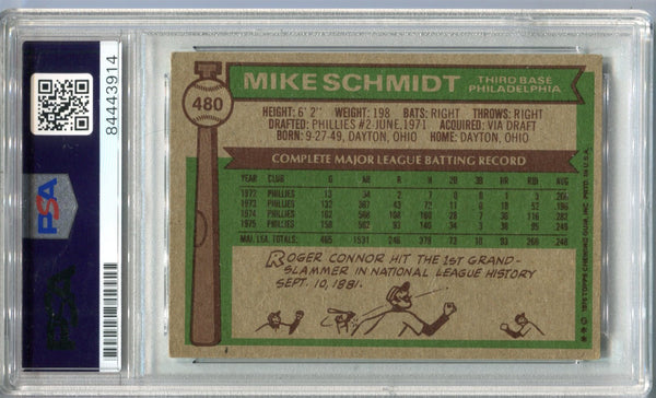 Mike Schmidt Autographed 1976 Topps PSA AUTO Authentic Card