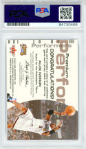 Allen Iverson Autographed 2001-02 Fleer Premium Performers Patch Card (PSA Auto Gem Mt 10)