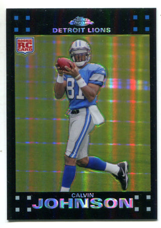 Calvin Johnson 2007 Topps Chrome #TC200 Refractor Card