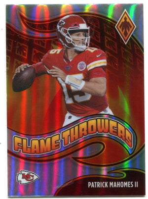Patrick Mahomes 2021 Panini Phoenix Flamethrower #FT11 Card
