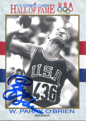 William Perry O'Brien Autographed 1991 Impel Olympic Hall of Fame Card