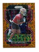 Elijah Mitchell 2021 Panini Prizm Orange Lazer #399 RC