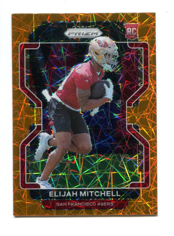 Elijah Mitchell 2021 Panini Prizm Orange Lazer #399 RC