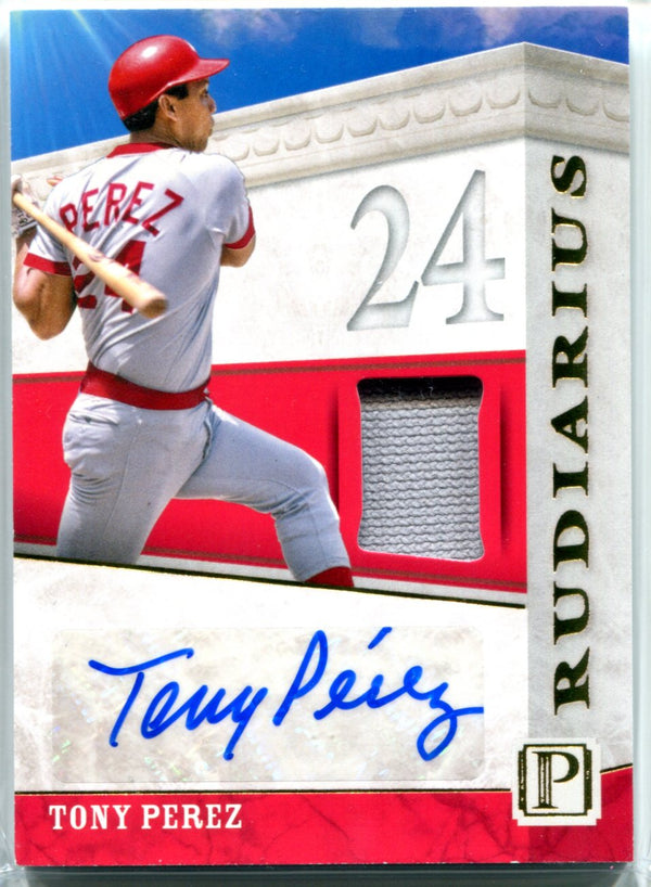 Tony Perez Autographed Panini Jersey Card