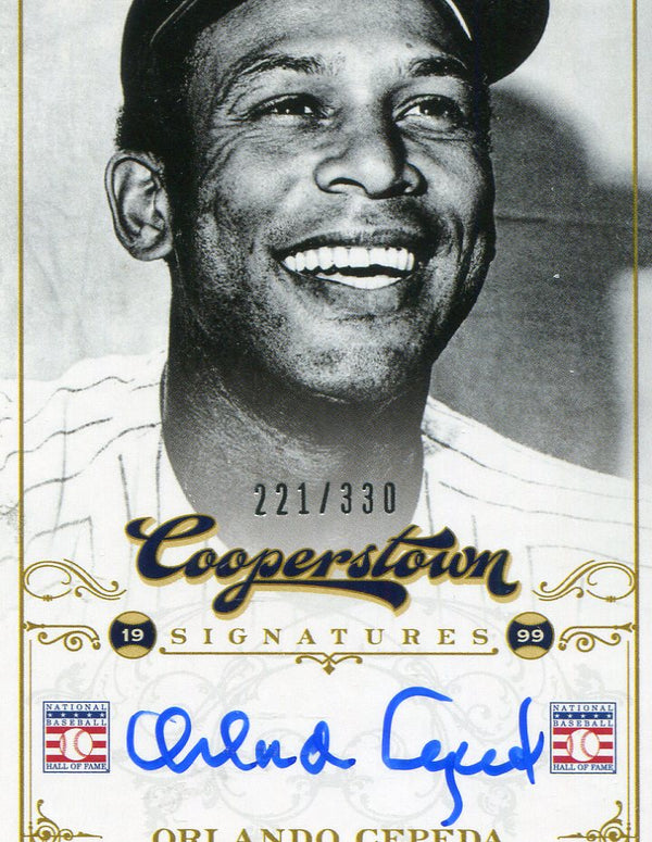 Orlando Cepeda Autographed Panini Card #221/330