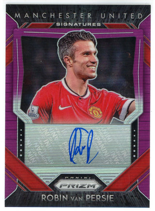 Robin Van Persie Autographed 2020-21 Panini Prizm Premier League Purple Card #S-RVP