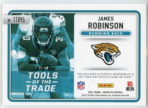 James Robinson 2021 Panini Absolute Tools of the Trade Jersey Card #TT045