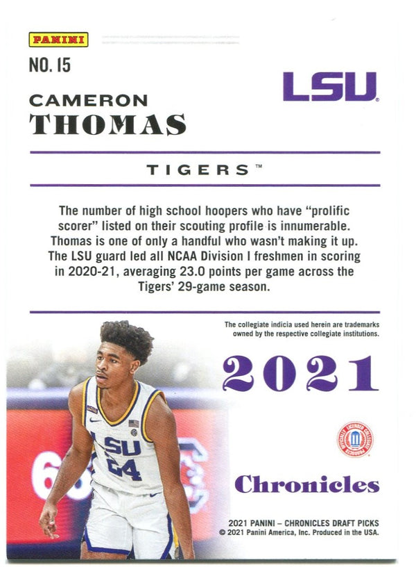 Cameron Thomas Panini Chronicles Rookie Card