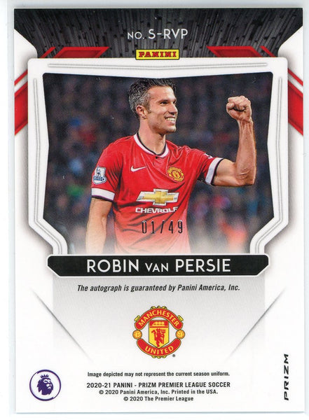 Robin Van Persie Autographed 2020-21 Panini Prizm Premier League Purple  Card #S-RVP