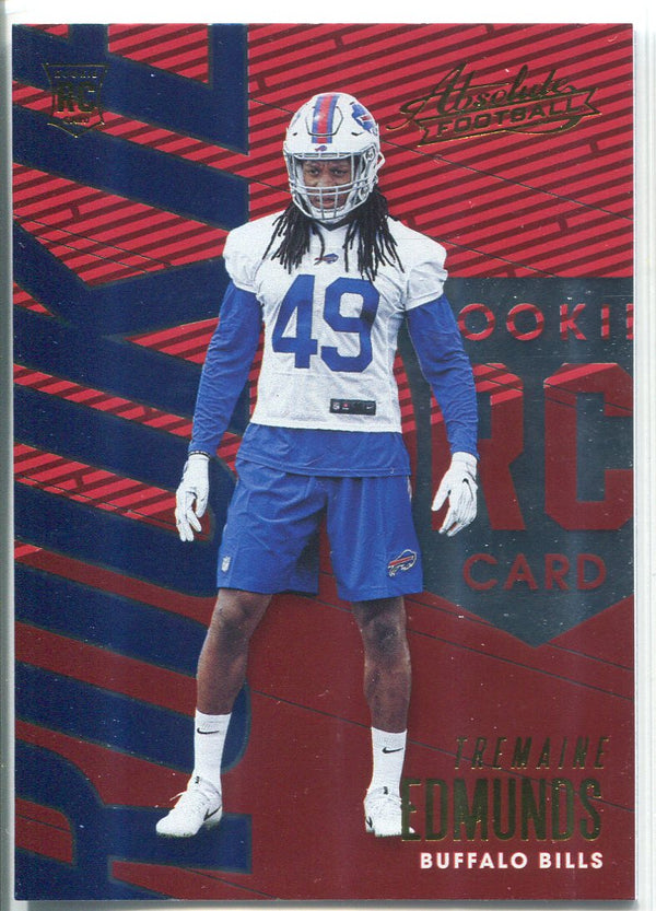 Tremaine Edmunds 2018 Panini Absolute Football Rookie Card
