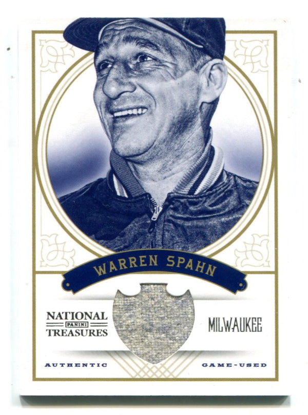 Warren Spahn 2021 Panini National Treasures Jersey Card #41 /25