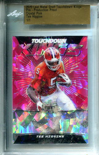 Tee Higgins 2020 Leaf Metal Draft Crystal Pink Production Proof 1/1