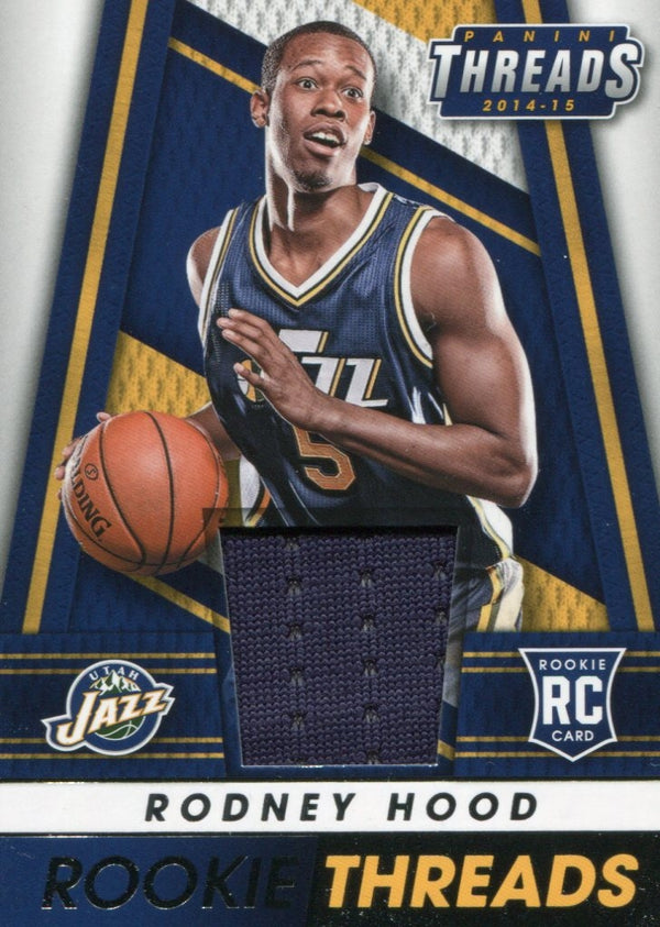 Rodney Hood 2014 Panini Threads Game Used Jersey Patch Rookie Card