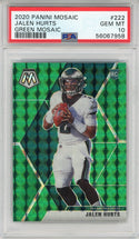 Jalen Hurts 2020 Panini Mosaic Green Rookie Card #222 (PSA)