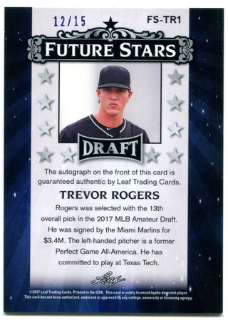 Trevor Rogers Leaf Draft Future Stars Signed 12/15