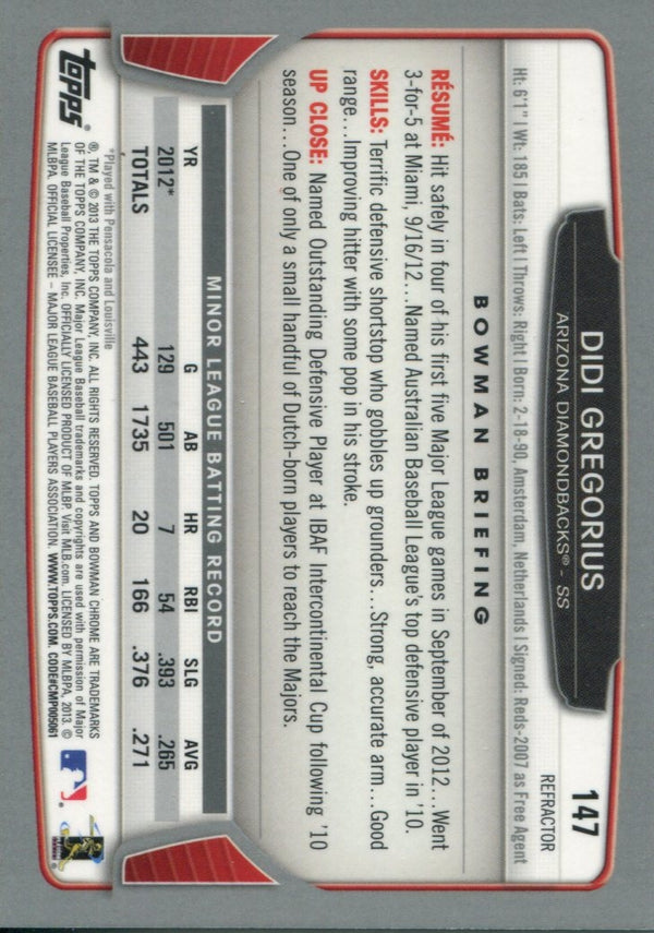 Didi Gregorius 2013 Bowman Chrome Refractor Rookie Card