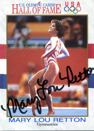 Mary Lou Retton Autographed 1991 Impel Olympic HOF Card