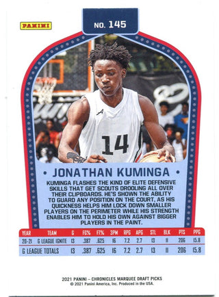 Jonathan Kuminga Panini Chronicles Marquee Rookie Card