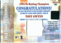 Tony Gwynn 2003 Topps Gold Label Game Worn Jersey Card