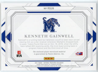 Kenneth Gainwell 2021 Panini National Treasures Collegiate Rookie Jersey Card #RS26