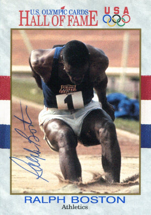 Ralph Boston Autographed 1991 Impel Olympic HOFCard