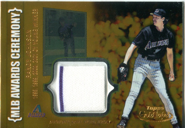 Randy Johnson 2003 Topps Gold Label Game Worn Jersey Card