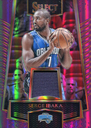 Serge Ibaka 2016 Panini Select Game Used Jersey Patch Card 26/99