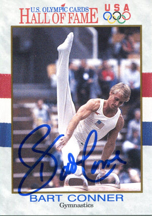 Bart Conner Autographed 1991 Impel Olympic Hall of Fame Card