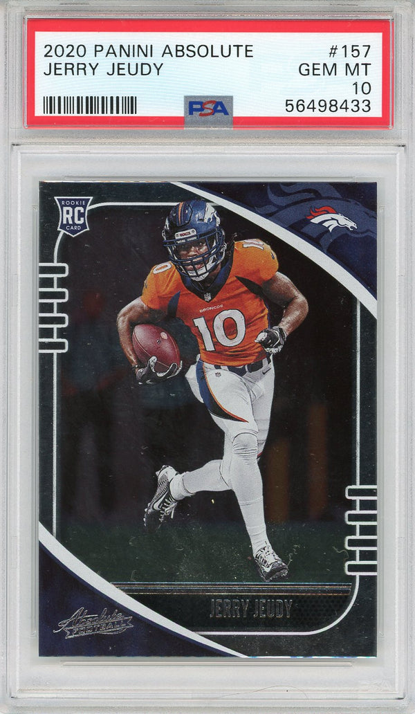 Jerry Jeudy 2020 Panini Absolute Rookie Card #157 (PSA)