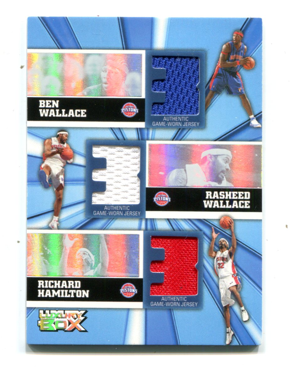 Rasheed Box Ben Wallace/Rasheed Wallace/Richard Hamilton 2006 Topps Luxury Box Jer ...