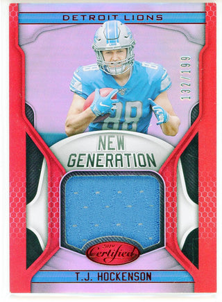 TJ Hockenson 2019 Panini Certified New Generation Patch Card #NG-TH