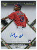 Triston McKenzie Autographed 2021 Topps Triple Threads Rookie Card #RAC-TM