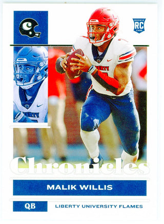 Malik Willis 2022 Panini Chronicles Draft Picks Rookie Card #12