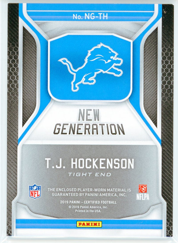 TJ Hockenson 2019 Panini Certified New Generation Patch Card #NG-TH