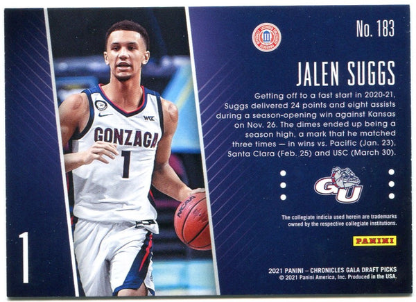 Jalen Suggs Panini Gala Rookie Card