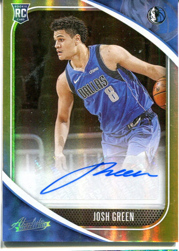 Josh Green 2021 Panini Absolute Autographed Rookie Card